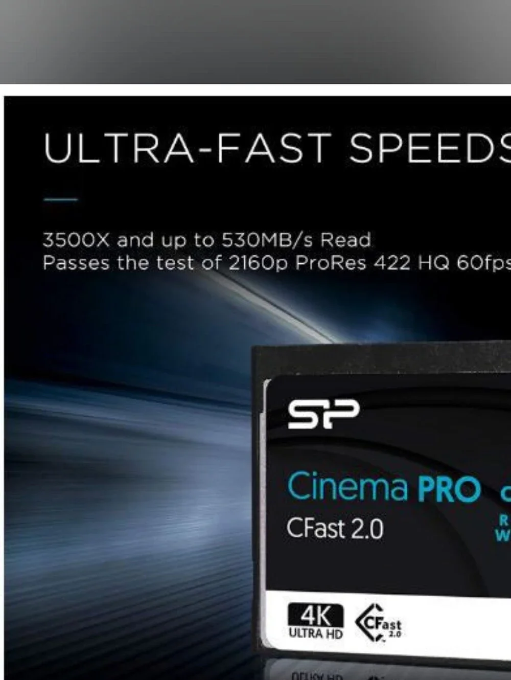 Silicon Power 256GB Cinema PRO CFX 310 cFAST 2.0 Memory Card
